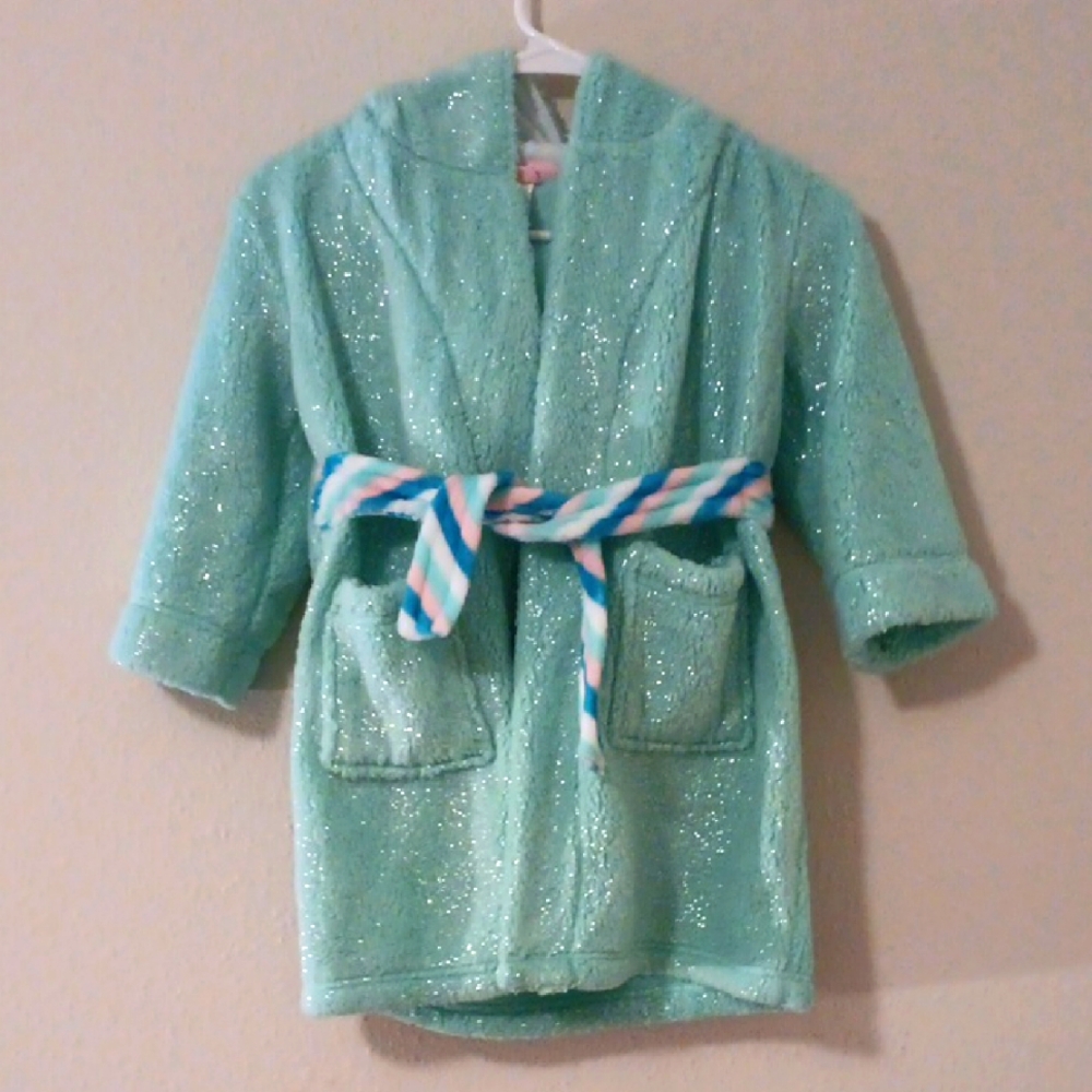 Toddlers Sparkly Green robe